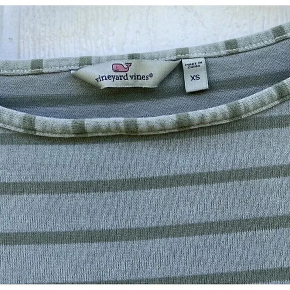 Vineyard Vines Women’s Garment-Dyed Striped Long-Sleeve Knit Dress Size XS - Picture 3 of 7